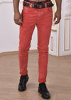 Red Marbled Tone Wash Jeans