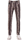 Brown Snake Pattern Knit Pants