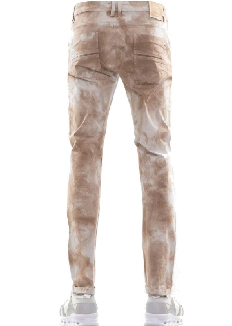 Brown Tie Dye Stretchy Pants