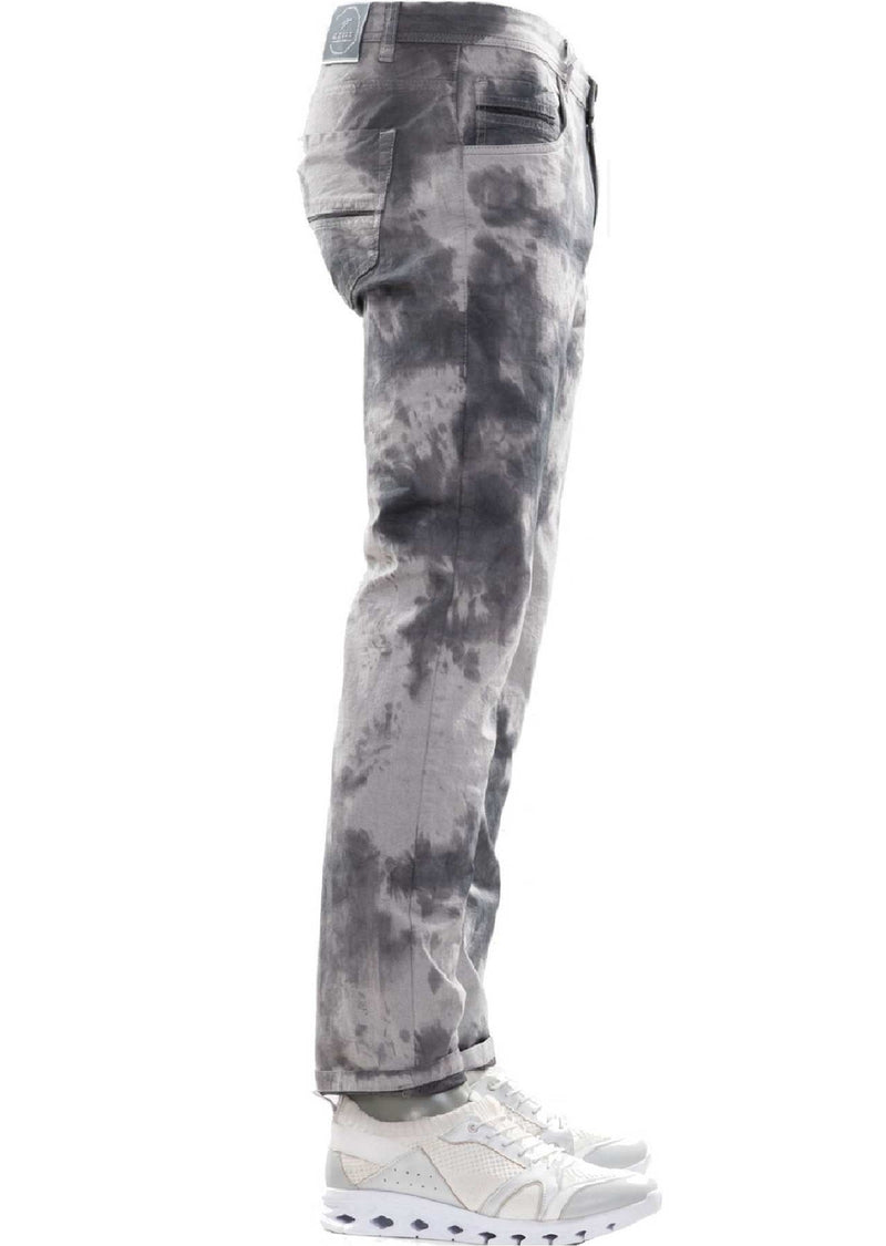 Gray Tie Dye Stretchy Pants