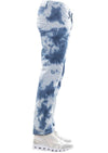 Blue Tie Dye Stretchy Pants