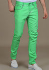 Green Washed Stretch Slim Fit Jeans
