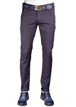 Navy Gold Zipper Tech Stretch Fit Pants