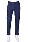 Royal Blue Zipper Slim Fit Pants