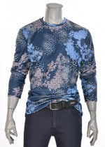 Blue "Leonardo" Print Sweater