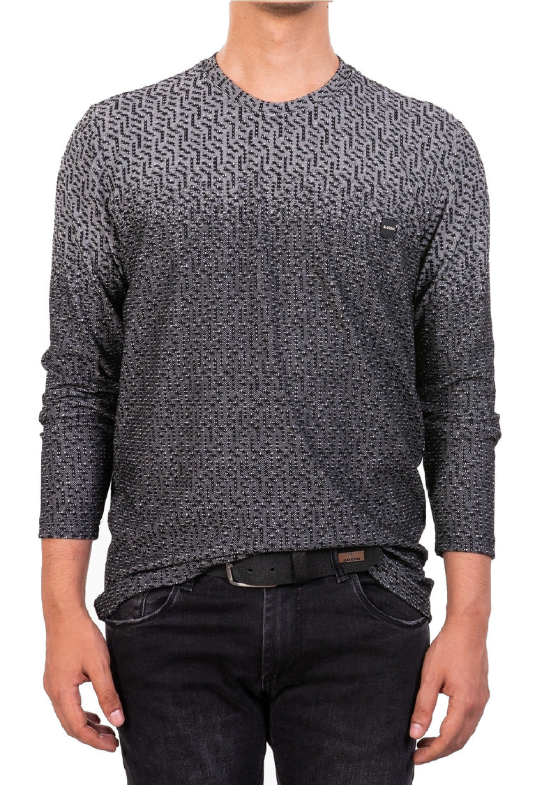 Black Gray "Boomerang" Sweater