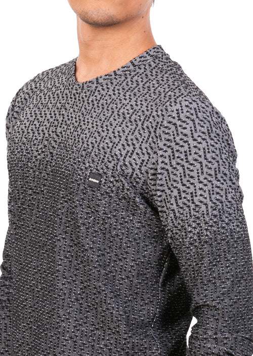 Black Gray "Boomerang" Sweater