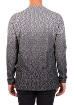 Black Gray Degraded "Maze" Sweater