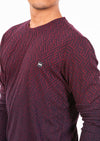 Burgundy Degraded "Maze" Sweater