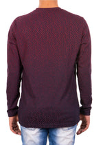 Burgundy Degraded "Maze" Sweater