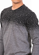 Black "Letters" Degraded Sweater