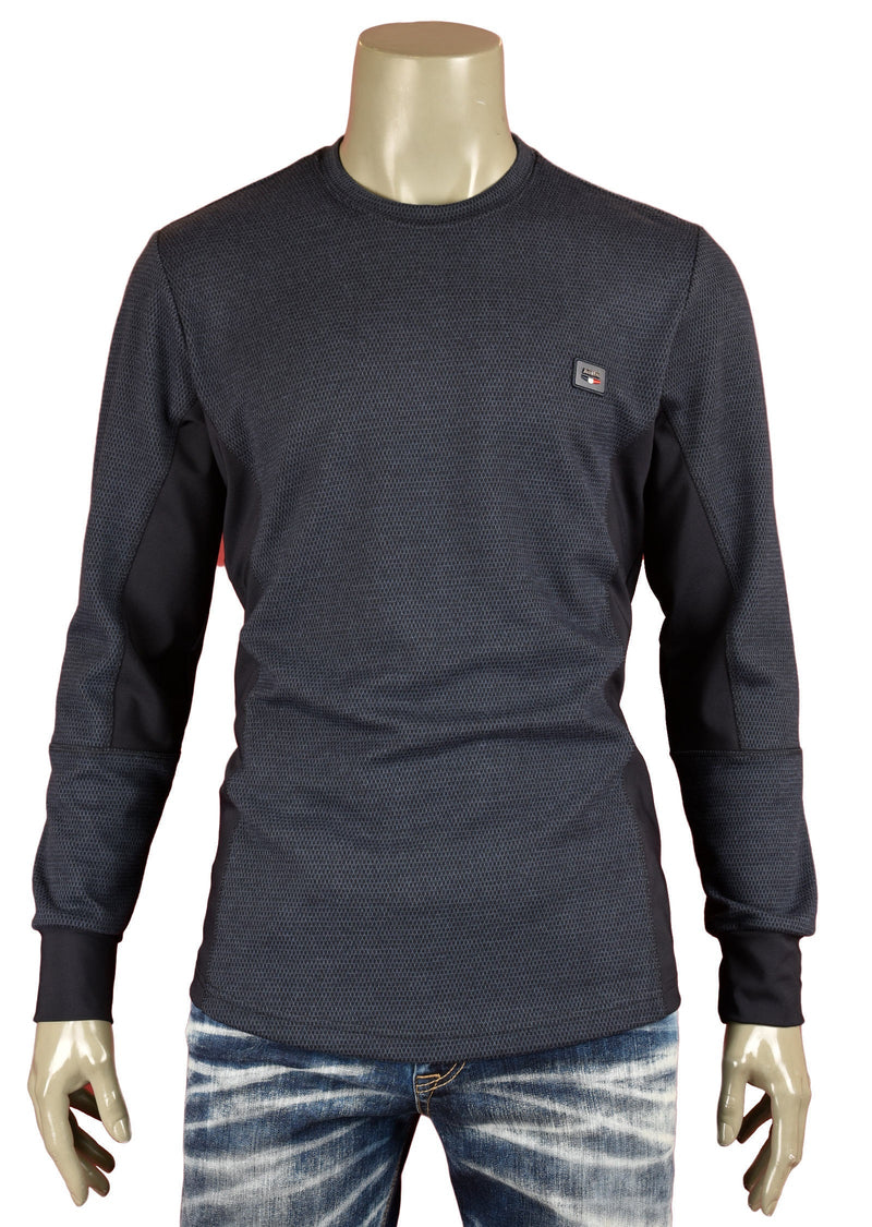 Blue Performance Textured Sweater