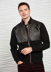 Black Knit Nylon Hybrid Jacket