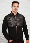 Black Knit Nylon Hybrid Jacket