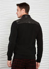 Black Knit Nylon Hybrid Jacket