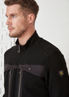 Black Double Zipper Hybrid Jacket