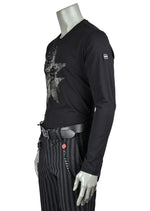 Black Star Rhinestone Long Sleeve Tee