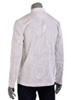 Beige Paisley Embossed Velour Polo