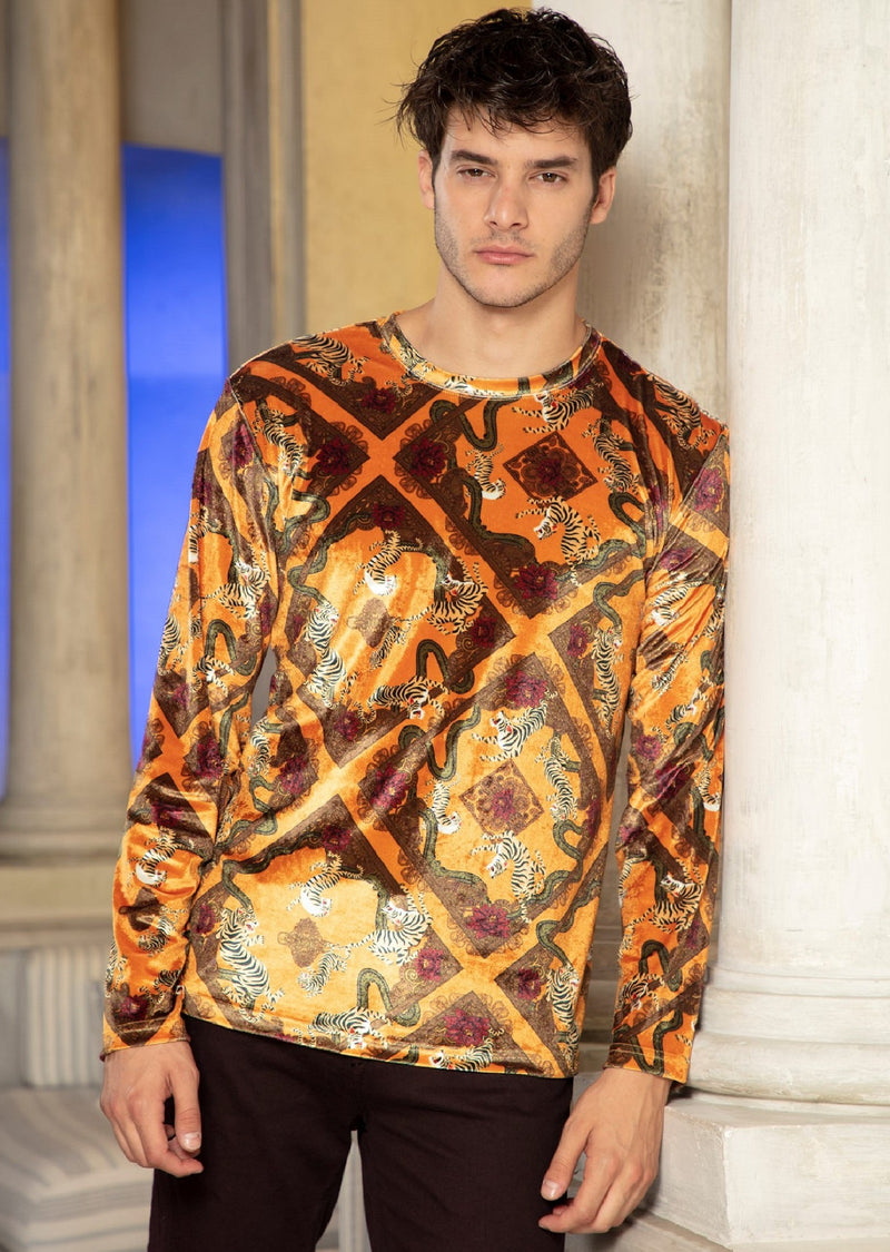 Velour sales sweater men