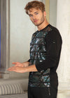 Black Holographic Long Sleeve Tee