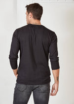 Black Tonal Tech Long Sleeve Tee