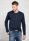 Navy Tonal Tech Long Sleeve Tee