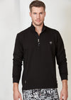 Black Quarter Zip Sweater