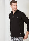 Black Quarter Zip Sweater