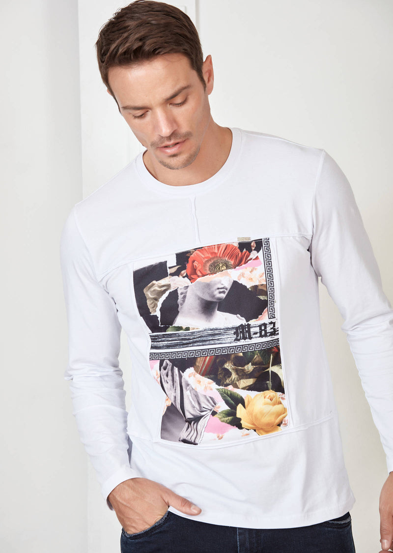 White Roses & Bust Long Sleeve Tee