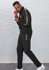 Black Gold Embroidery 2-pcs Tracksuit