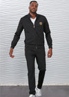 Black Gold Border Embroidery 2-pieces Tracksuit