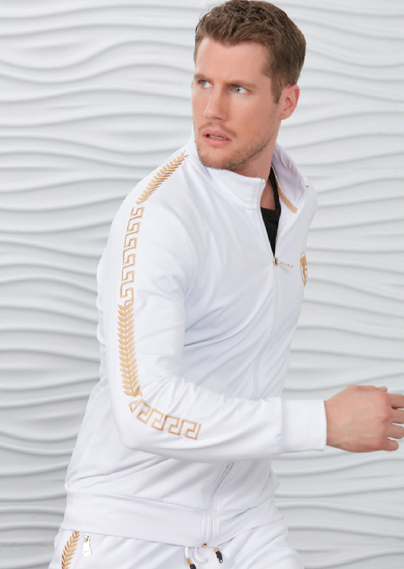 White Gold Border 2-pieces Tracksuit