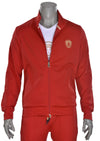 Red Gold Border Embroidery 2-pieces Tracksuit