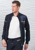 Navy Gold Embroidery 2-pieces Tracksuit