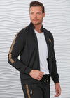 Black Gold Crown Embroidery 2-pieces Tracksuit