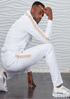 White Gold Crown Embroidery 2-pieces Tracksuit