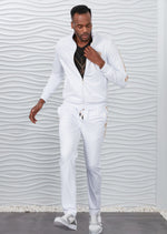 White Gold Crown Embroidery 2-pieces Tracksuit