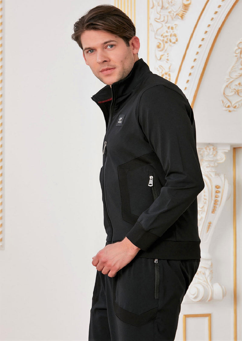 Black  Performance Tech 2-pieces Tracksuit