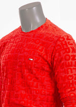 Red Luxe "Letters" Knit Sweater
