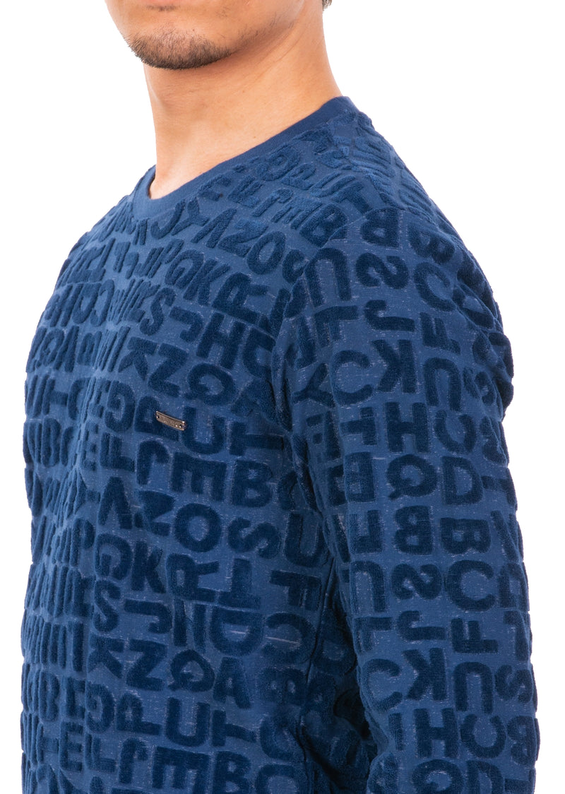 Blue Luxe "Letters" Knit Sweater