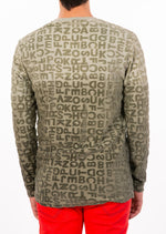Green Luxe "Letters" Knit Sweater
