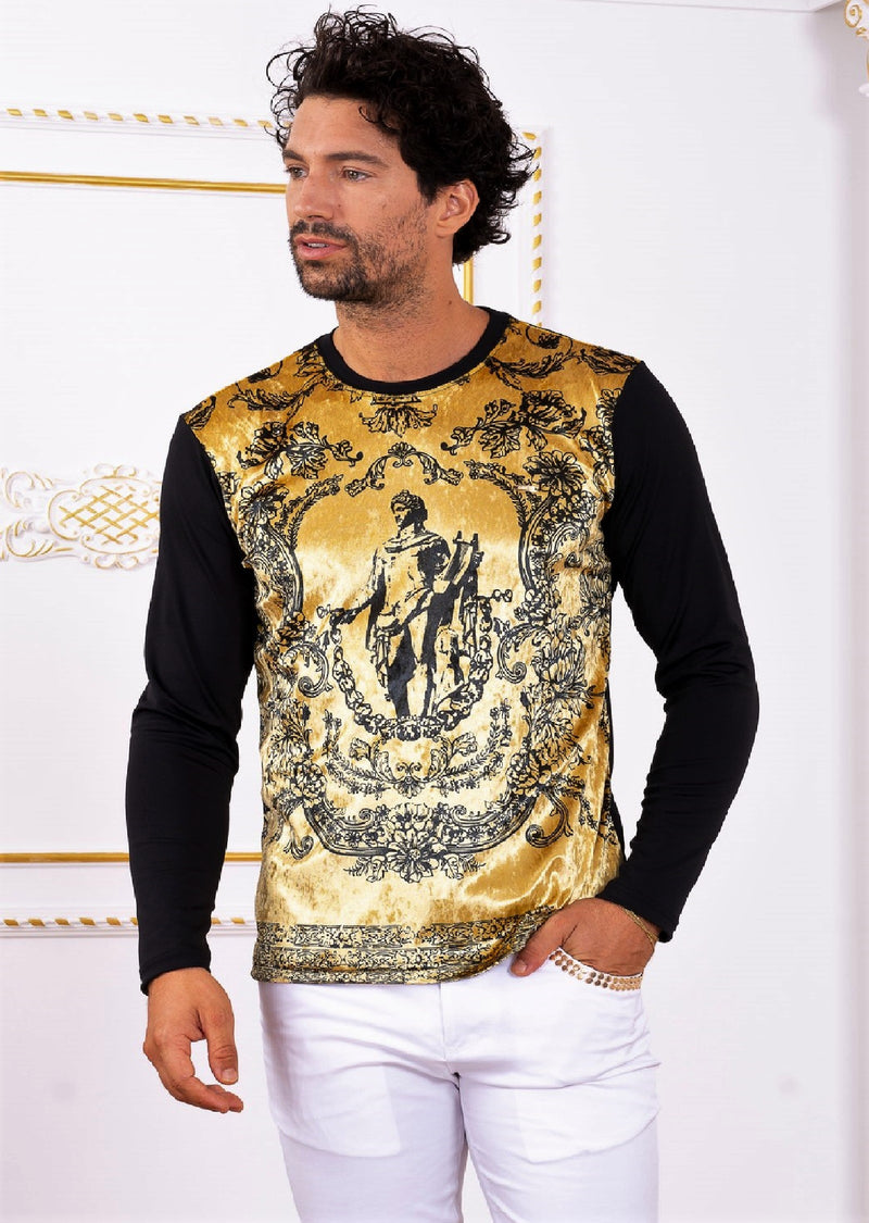 Gold "Hercules" Velour Sweater