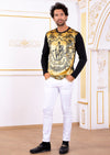 Gold "Hercules" Velour Sweater