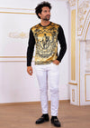 Gold "Hercules" Velour Sweater