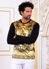 Gold "Hercules" Velour Sweater