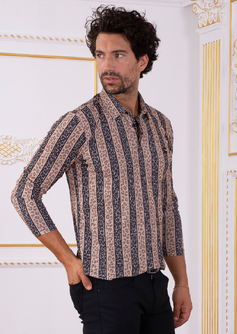 Brown Leopard Meander Polo