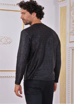 Black Waxed "Heart beat" Sweater