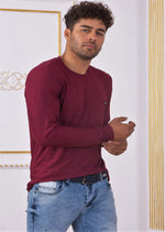 Burgundy Zigzag Meander Sweater