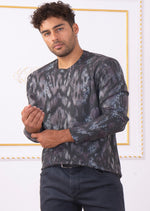 Gray Snake Trace Sweater