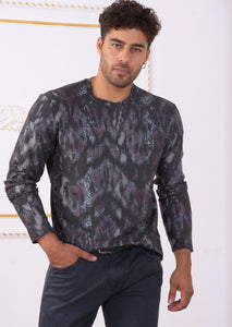 Gray Snake Trace Sweater